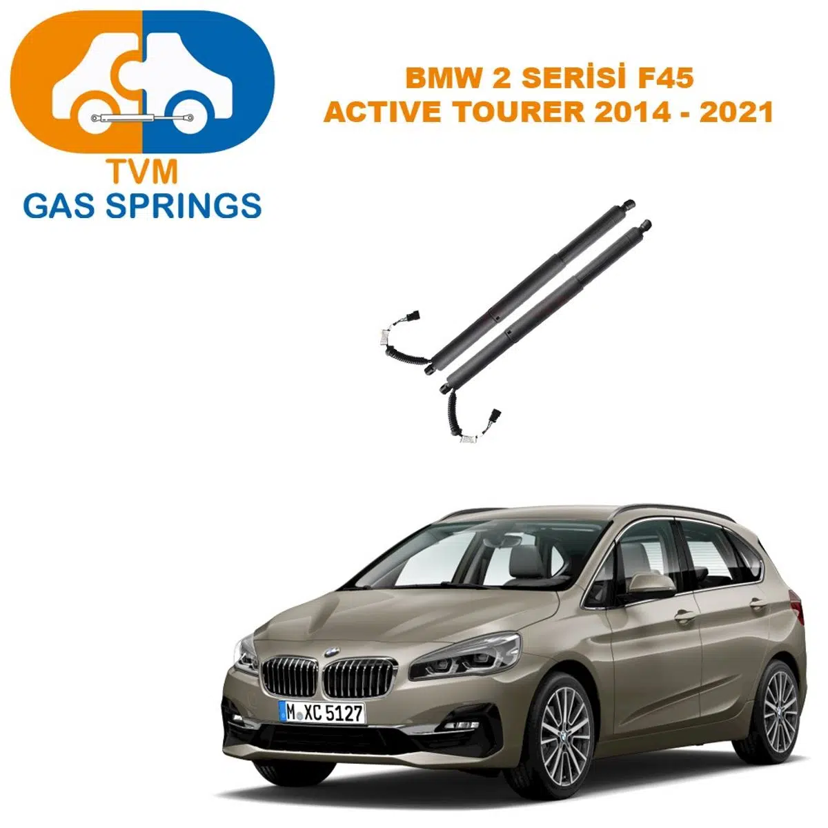 Tvm Gas Springs Bmw 2 Seri 2014-2021 Elektrikli Bagaj Amortisörü Sağ / Sol (2 Adet) 